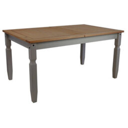 Dining Table 5'0 With 2 X 4'0 Benches Set Grey Wax Mexican Solid Pine - thumbnail 1