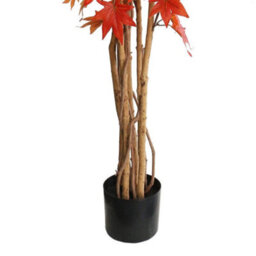 True Products Artificial Autumn Red Maple Tree With Natural Wood Trunk 165Cm - thumbnail 3