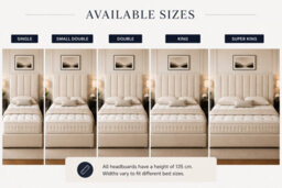 Stratus Interiors Classic Divan Bed Frame - Plush Velvet Upholstered Bed - 2 Drawer - Panel Headboard - Modern Bedroom Furniture - Cream - Double - thumbnail 3