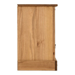 Seconique Corona Petite Bedside 1 Door 1 Drawer In Distressed Waxed Pine Finish - thumbnail 6
