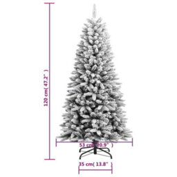 Berkfield Artificial Christmas Tree With Flocked Snow 120 Cm Pvc&pe - thumbnail 8