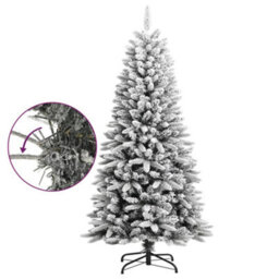 Berkfield Artificial Christmas Tree With Flocked Snow 120 Cm Pvc&pe - thumbnail 6