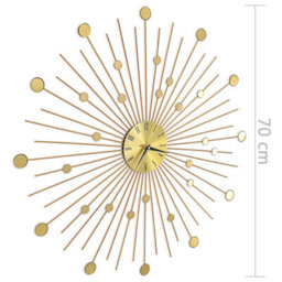 Walplus Durable Wall Clock Metal 70 Cm Golden - thumbnail 7