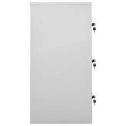 Berkfield Locker Cabinet Light Grey And Red 90X45X92.5 Cm Steel - thumbnail 3