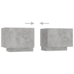 Berkfield Modern Tv Cabinet With Led Lights Concrete Grey 180X35X40 Cm - thumbnail 8