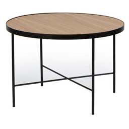 Tre 600 Elegant Coffee Table 60X60 Cm With Metal Legs Modern Durable Living Room Design Natural Oak - thumbnail 4