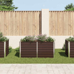 Walplus Raised Garden Bed Brown 160X80X77 Cm Galvanised Steel - thumbnail 3