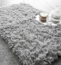 Catherine Lansfield Bathroom Cuddly Bath Mat Silver - thumbnail 1