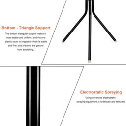 12Black  Hooks Coat Stand Coat Hat Jacket Umbrella Floor - thumbnail 3