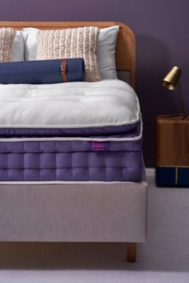 ELLE Decoration The Amethyst Luxury Wool Pocket Spring, Single Bed Mattress, Handmade Natural Pressure Relieving, Weight Distributing Pillowtop - image 1