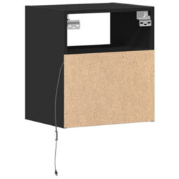 Berkfield Durable Tv Wall Cabinets With Led Lights 2 Pcs Black 41X31X45 Cm - thumbnail 8