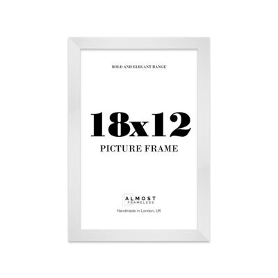 "13X13"" Walnut Picture Frame - 13X13"" Square Frame With 12X12"" Mount For 13X13""/12X12"" Pictures Moderrn Style Thin Edge, 1 Pack" - image 1