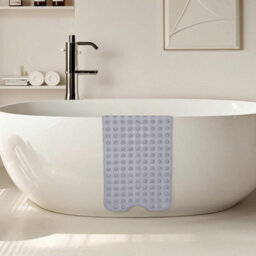 Aspire Homeware Grey Shower Bath Mat Non-Slip Suction Cups Grip Drain Holes Machine Washable (L)100Cm X (W)40Cm - thumbnail 9