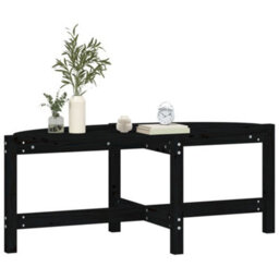 Berkfield Classic Coffee Table Black 118X63X45 Cm Solid Wood Pine - thumbnail 4