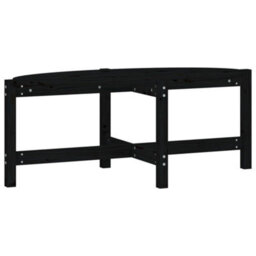 Berkfield Classic Coffee Table Black 118X63X45 Cm Solid Wood Pine - thumbnail 1