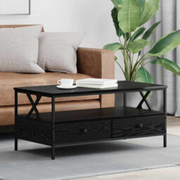 Berkfield Coffee Table Black Oak 100 X 51 X 45 Cm Engineered Wood