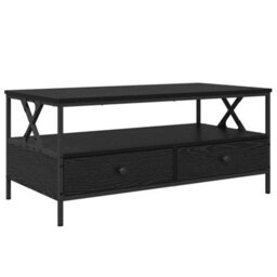 Berkfield Coffee Table Black Oak 100 X 51 X 45 Cm Engineered Wood - thumbnail 2