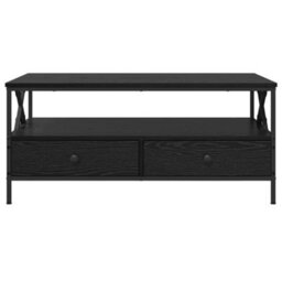 Berkfield Coffee Table Black Oak 100 X 51 X 45 Cm Engineered Wood - thumbnail 6