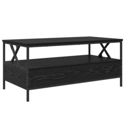 Berkfield Coffee Table Black Oak 100 X 51 X 45 Cm Engineered Wood - thumbnail 8