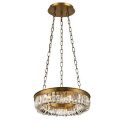 Luminosa Lighting Luminosa Special Pendant 9 Light G9 Brown Brass/clear Crystal