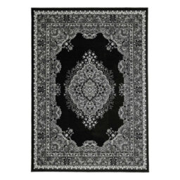 Melrose Colorama Traditional Black Grey X-Large Area Indoor Rug 200/290Cm - thumbnail 4
