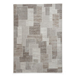 Beige Brown Geometric 8mm Pile Stain-Resistant Rug For Bedroom, Dining Room, Easy To Clean Modern Rug-120Cm X 170Cm - thumbnail 9