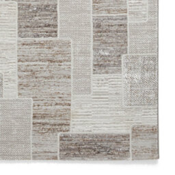 Beige Brown Geometric 8mm Pile Stain-Resistant Rug For Bedroom, Dining Room, Easy To Clean Modern Rug-120Cm X 170Cm - thumbnail 4