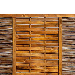 Primrose Premium Framed Fence Panel Bunched Willow Hurdle Hand Woven 1.82M X 1.82M - thumbnail 2