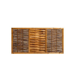 Primrose Premium Framed Fence Panel Bunched Willow Hurdle Hand Woven 1.82M X 1.82M - thumbnail 5