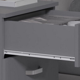 Fwstyle Tunis Grey 3 Drawer Chest Of Drawers Modern Bedroom Furniture (H) 56Cm (W) 40Cm (D) 40Cm - thumbnail 5