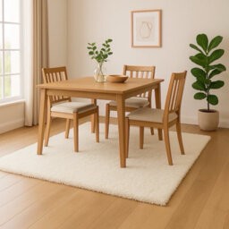 Uetian Soft Cream Plush Rug 120X170 Modern Bedroom Floor Carpet - thumbnail 6