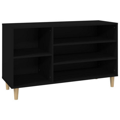 Berkfield Elegant Shoe Cabinet Black 102X36X60 Cm Engineered Wood - image 1