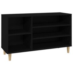 Berkfield Elegant Shoe Cabinet Black 102X36X60 Cm Engineered Wood - thumbnail 1