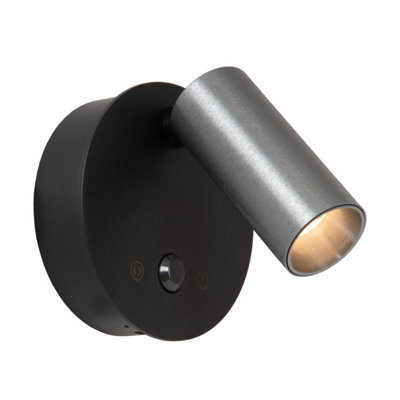 Lucide Toni Rechargeable Wall Spotlight Battery Pack Diameter 8,1Cm Led Dim. Cct 1X2W 2700K/4000K - Magnetic - Grey Iron - image 1