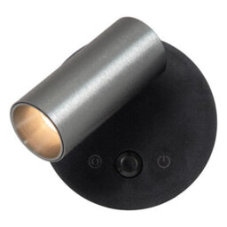 Lucide Toni Rechargeable Wall Spotlight Battery Pack Diameter 8,1Cm Led Dim. Cct 1X2W 2700K/4000K - Magnetic - Grey Iron - thumbnail 4