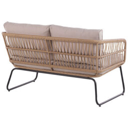 Beliani Garden Lounge Set With Table 4 Seater Ravello Pe Rattan Natural - thumbnail 8
