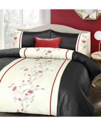 Intimates Black Cream Sapphire Duvet Cover And Pillowcase Set Single - thumbnail 2