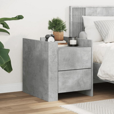 Berkfield Bedside Cabinet Concrete Grey 45X50X50 Cm Engineered Wood - image 1