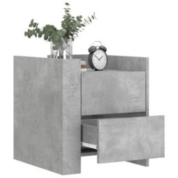 Berkfield Bedside Cabinet Concrete Grey 45X50X50 Cm Engineered Wood - thumbnail 3