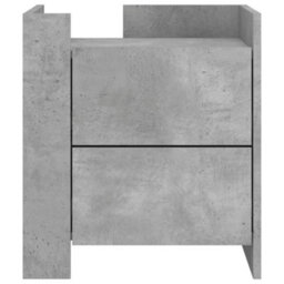 Berkfield Bedside Cabinet Concrete Grey 45X50X50 Cm Engineered Wood - thumbnail 4