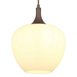 Luminosa Lighting Luminosa Maxy Dome Pendant Ceiling Light Coffee Colored Opal Glass Shade 1X E27 - thumbnail 3