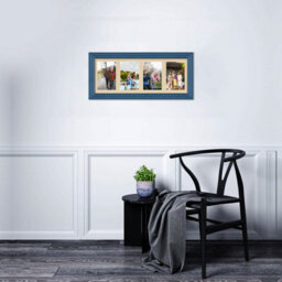 AK Frames 50X20Cm Navy Blue Classic Multi Photo Frame With Ivory Mount - Holds 4 Apertures (4X) 6X4 Photos - thumbnail 3