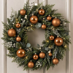 Decoris 10 Caramel Brown Glass Baubles Christmas Tree Decorations - thumbnail 6