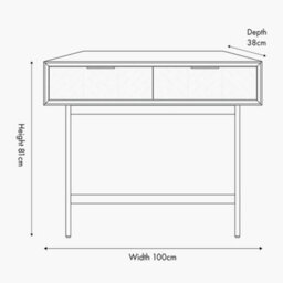 Pacific Lifestyle 2 Drawer Black And Natural Chevron Oak And Pine Wood Console Table - thumbnail 8