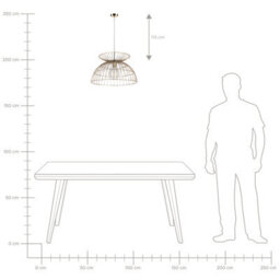Wyld And Coco Novalux Brass Cage Pendant Lamp, Openwork Round Shade, Adjustable Height, 50Cm Diameter - thumbnail 8