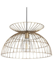Wyld And Coco Novalux Brass Cage Pendant Lamp, Openwork Round Shade, Adjustable Height, 50Cm Diameter - thumbnail 1