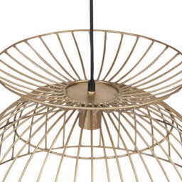 Wyld And Coco Novalux Brass Cage Pendant Lamp, Openwork Round Shade, Adjustable Height, 50Cm Diameter - thumbnail 5