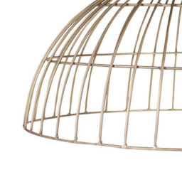 Wyld And Coco Novalux Brass Cage Pendant Lamp, Openwork Round Shade, Adjustable Height, 50Cm Diameter - thumbnail 6