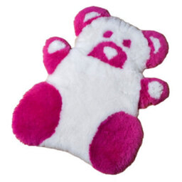 Eastern Counties Leather Sheepskin Teddy Bear Rug Pink (One Size) - thumbnail 2