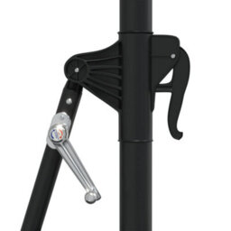 Berkfield Wall-Mounted Parasol With Leds And Metal Pole 300 Cm Green - thumbnail 7